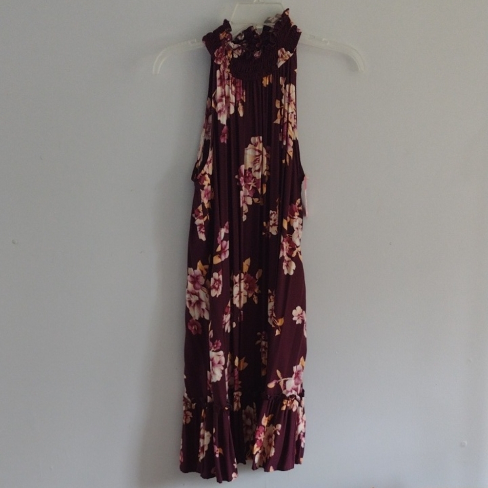 Xhilaration Burgundy Floral Dress